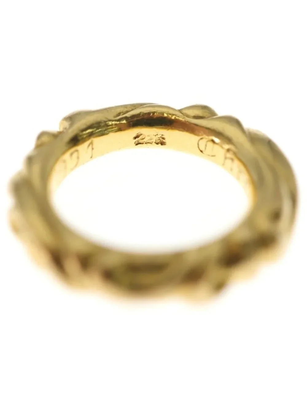 Chrome Hearts 22k Scrl Band Scroll Ring Gold